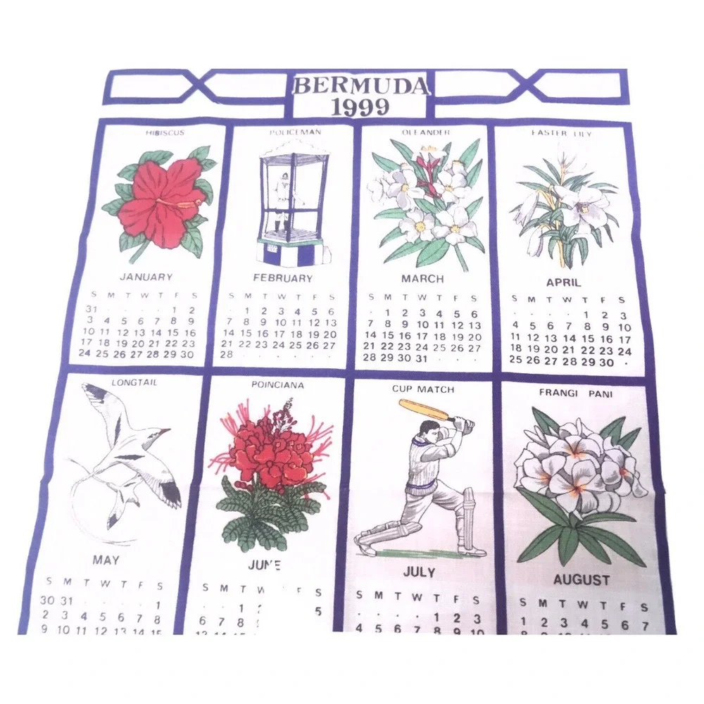 Ulster Weavers 1999 Bermuda Tea Towel Vintage Cottagecore Kitchen Decor Cloth